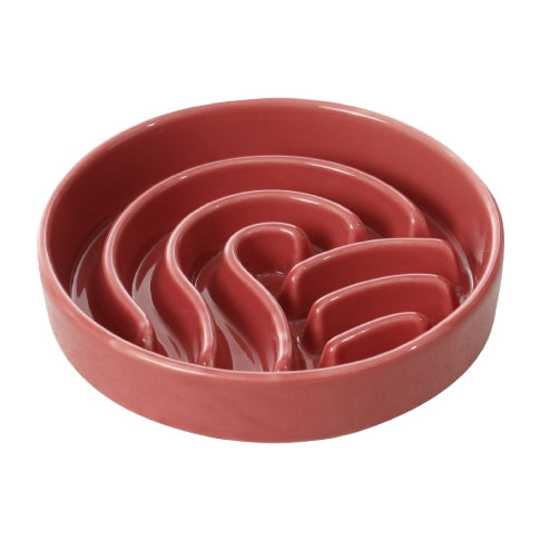 Wave Slow Feeder Dog Bowls – Pink / Beige / Orange
