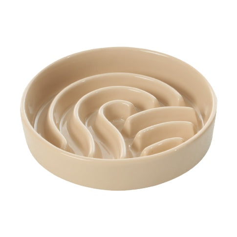Wave Slow Feeder Dog Bowls – Pink / Beige / Orange