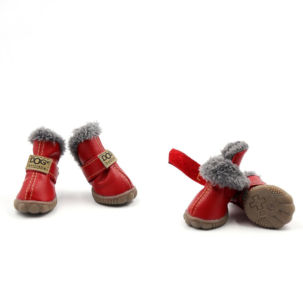Dog Australia Waterproof Fleece-Lined Warm Dog Snow Boots