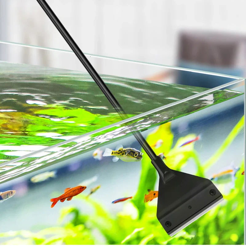 Aquarium Algae Scraper – Dual-Use Fish Tank Glass & Sand Cleaner, Available in 13.8 in (35 cm) & 21.7 in (55 cm)