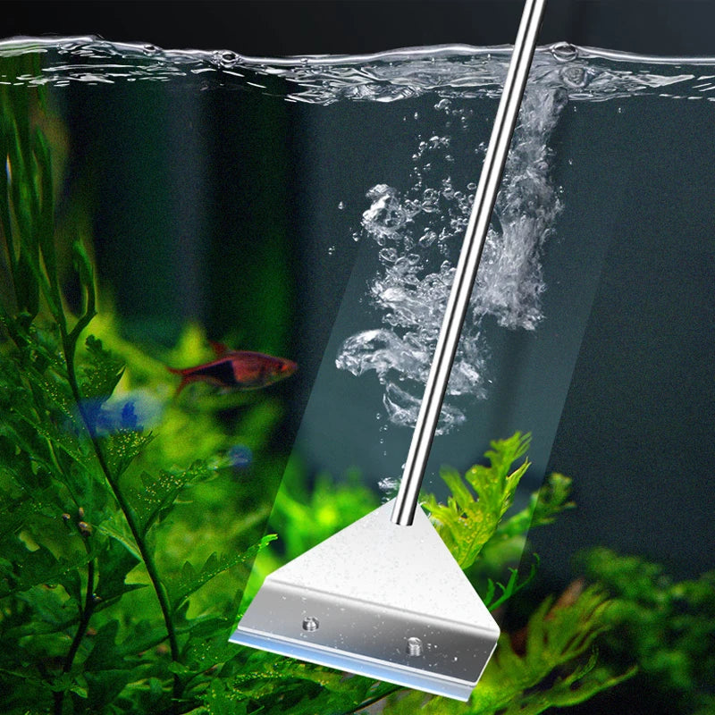 Aquarium Algae Scraper – Dual-Use Fish Tank Glass & Sand Cleaner, Available in 13.8 in (35 cm) & 21.7 in (55 cm)