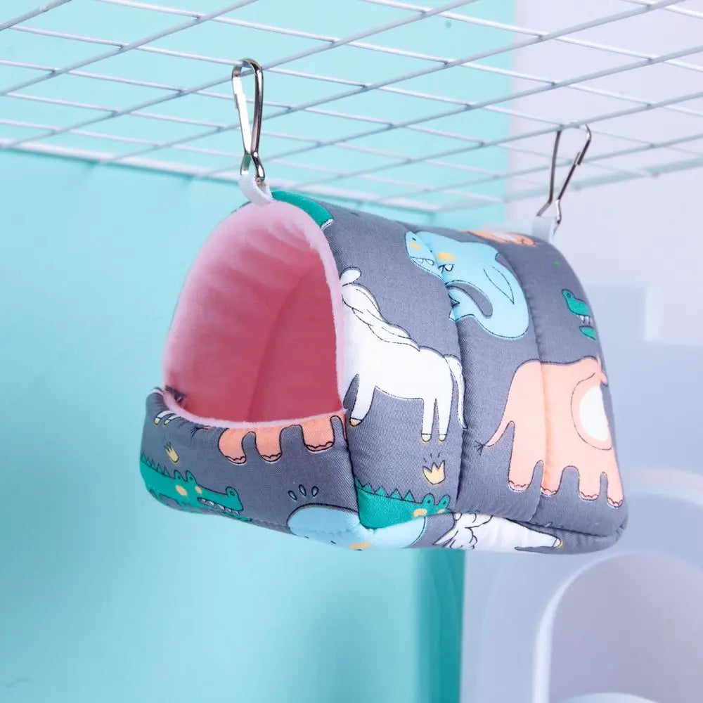 Hanging Cotton Nest Bed for Small Pets - Warm Flannel Hamster & Guinea Pig House (S/M/L/XL; 3.15–7.87 in / 8–20 cm)