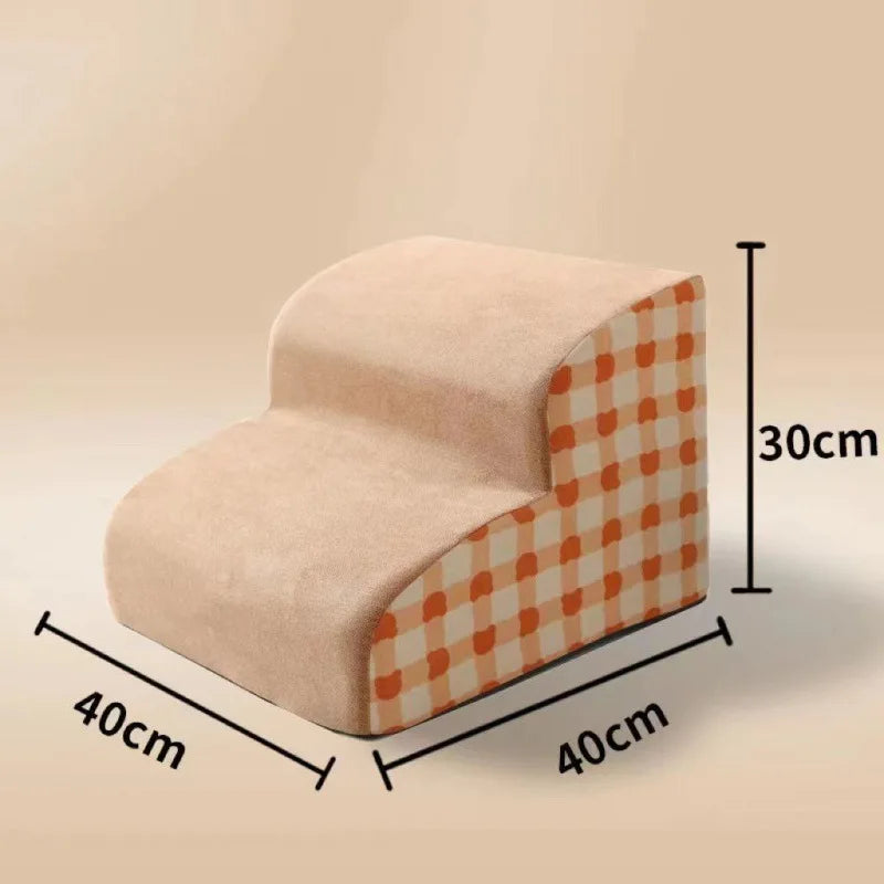 Adjustable 1-3 Step Washable Pet Ramp & Dog Stairs for Sofa and Bed Easy to Assemble