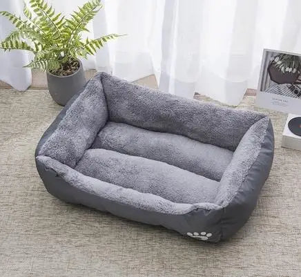 Large Plush Pet House Bed — Deep Sleeping Calming Dog & Cat Cushion for Puppies and Small Breeds (Chihuahua)