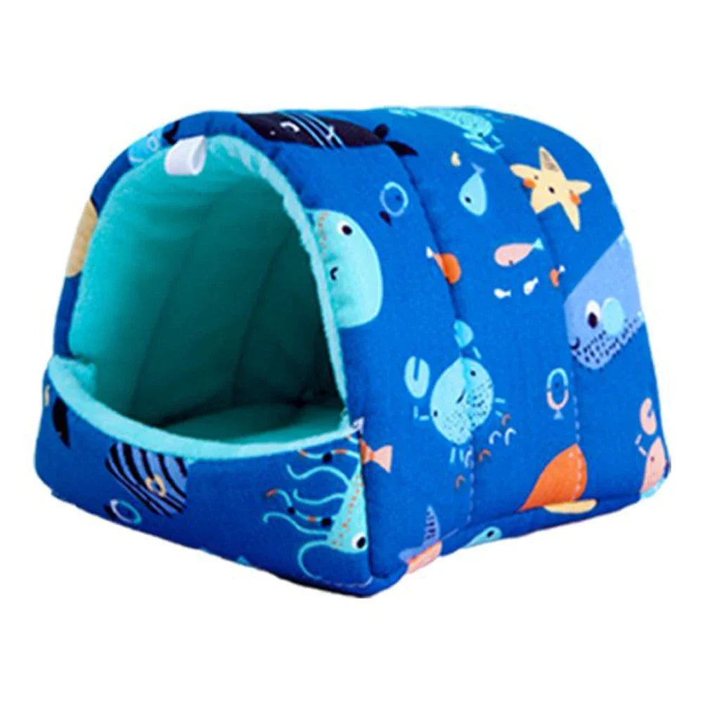Hanging Cotton Nest Bed for Small Pets - Warm Flannel Hamster & Guinea Pig House (S/M/L/XL; 3.15–7.87 in / 8–20 cm)