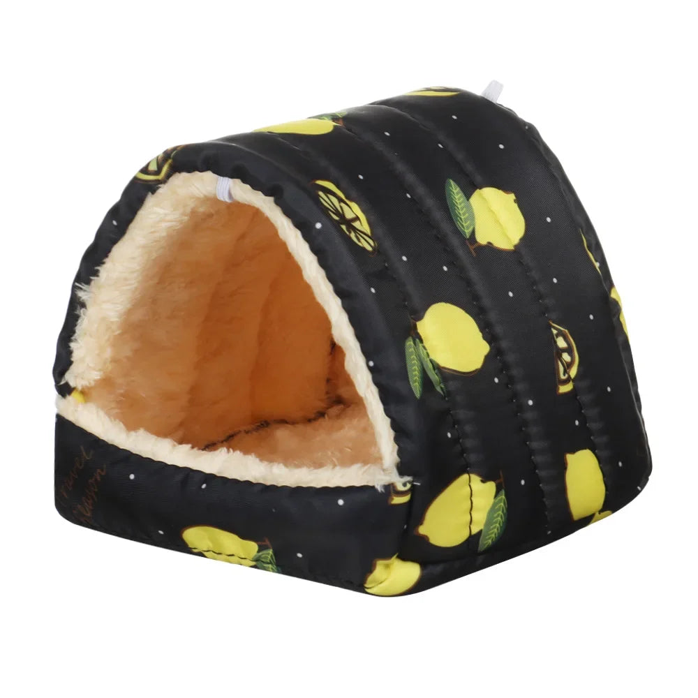 Hanging Cotton Nest Bed for Small Pets - Warm Flannel Hamster & Guinea Pig House (S/M/L/XL; 3.15–7.87 in / 8–20 cm)