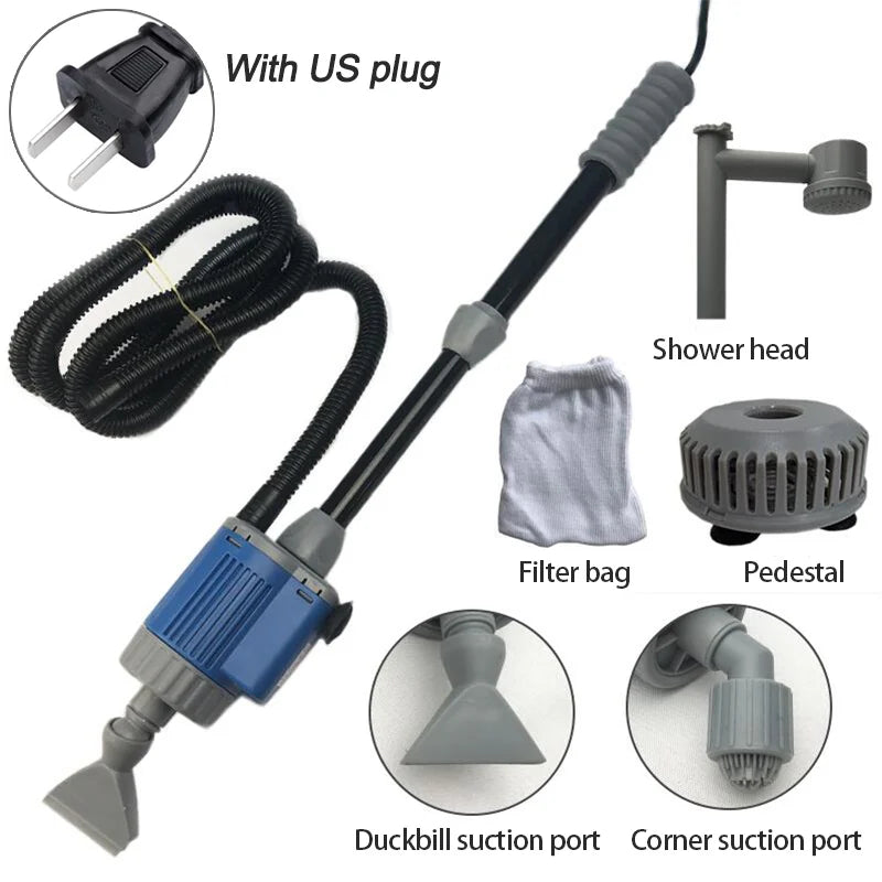 20W/28W Aquarium Water Change Pump – Gravel Cleaner & Siphon Fish Tank Filter Pump