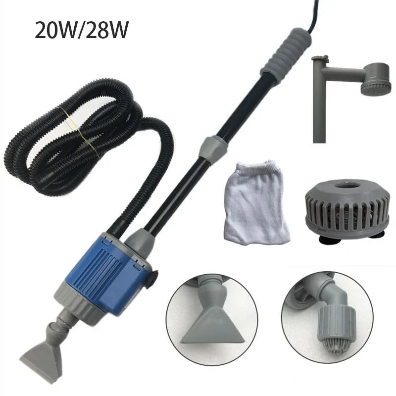 20W/28W Aquarium Water Change Pump – Gravel Cleaner & Siphon Fish Tank Filter Pump