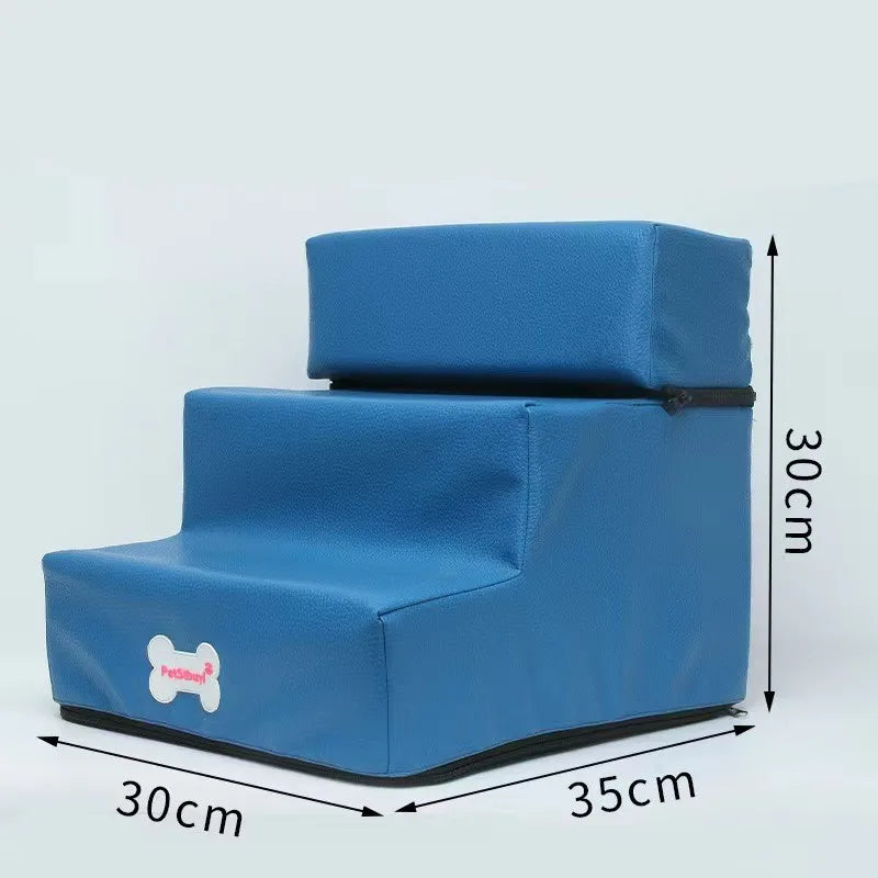 3-Step Pet Stairs for Small Dogs and Cats - Removable Washable Non-Slip Ramp Ladder