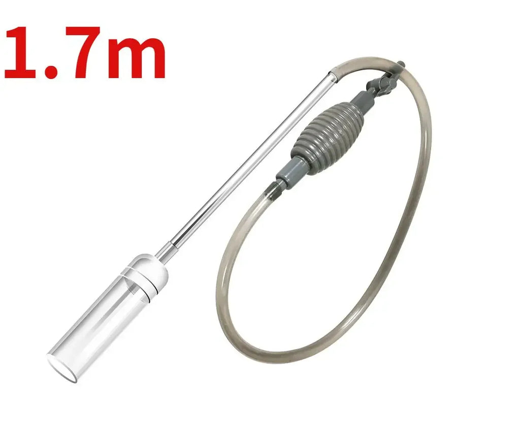 Handheld Aquarium Siphon Vacuum Pump – 1.5 m (59 in / 4.9 ft) Fish Tank Water Changer & Gravel Cleaner