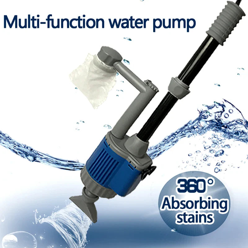 20W/28W Aquarium Water Change Pump – Gravel Cleaner & Siphon Fish Tank Filter Pump