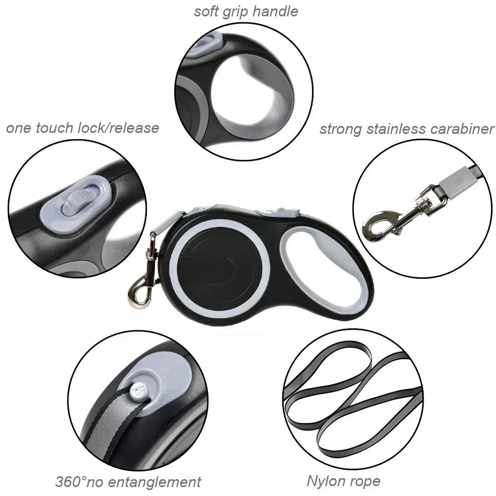 Dog Strong Retractable Leash 16ft/26ft | Heavy Duty Dog Leash