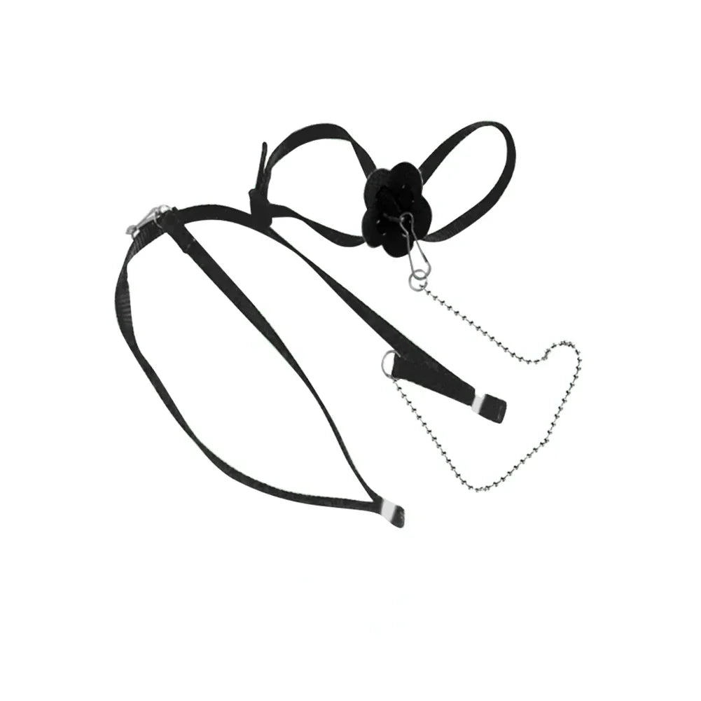 Adjustable Reptile Harness Leash 47.2 in (1.2 m) Nylon Anti-Bite Training Rope for Lizards, Turtles & Small Pets