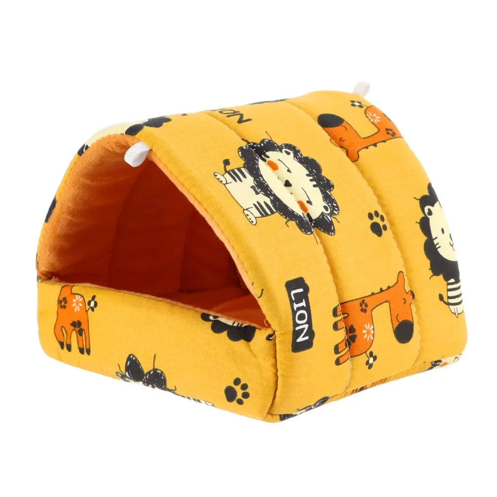 Hanging Cotton Nest Bed for Small Pets - Warm Flannel Hamster & Guinea Pig House (S/M/L/XL; 3.15–7.87 in / 8–20 cm)