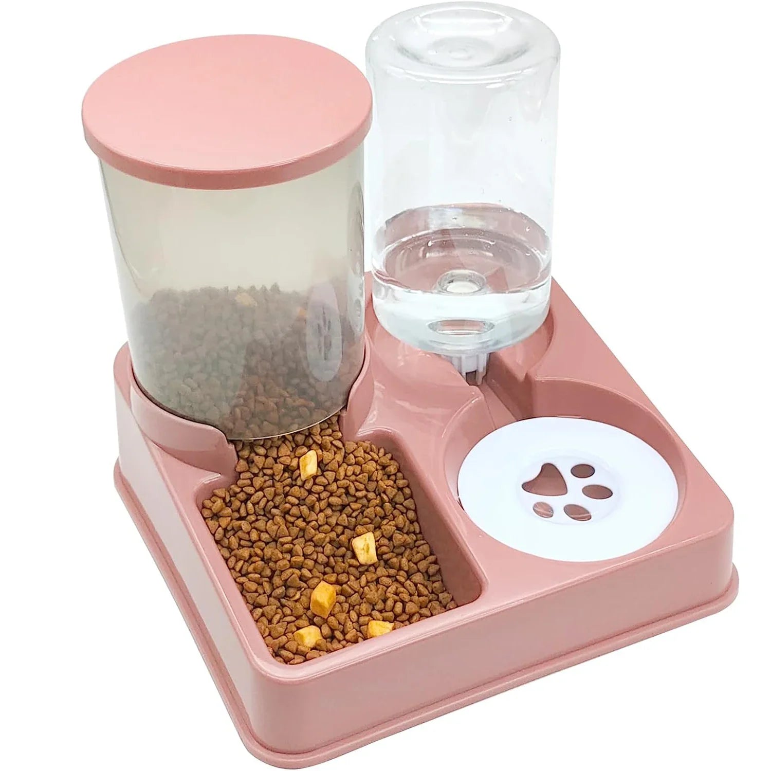 Automatic 2-in-1 Gravity Pet Feeder & Water Dispenser — Tilted Food and Waterer for Cats & Small Dogs