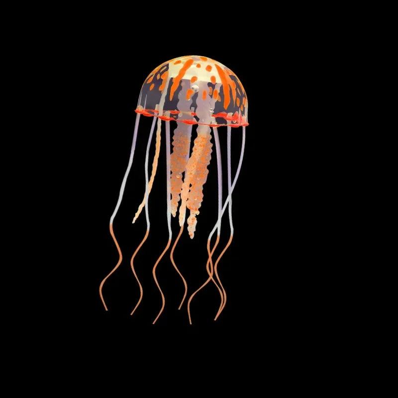 Artificial Glowing Jellyfish Aquarium Ornament Luminous Swimming Fish Tank Decoration