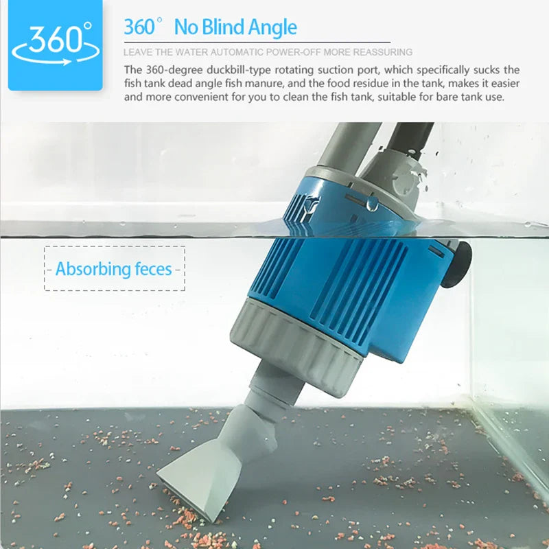20W/28W Aquarium Water Change Pump – Gravel Cleaner & Siphon Fish Tank Filter Pump