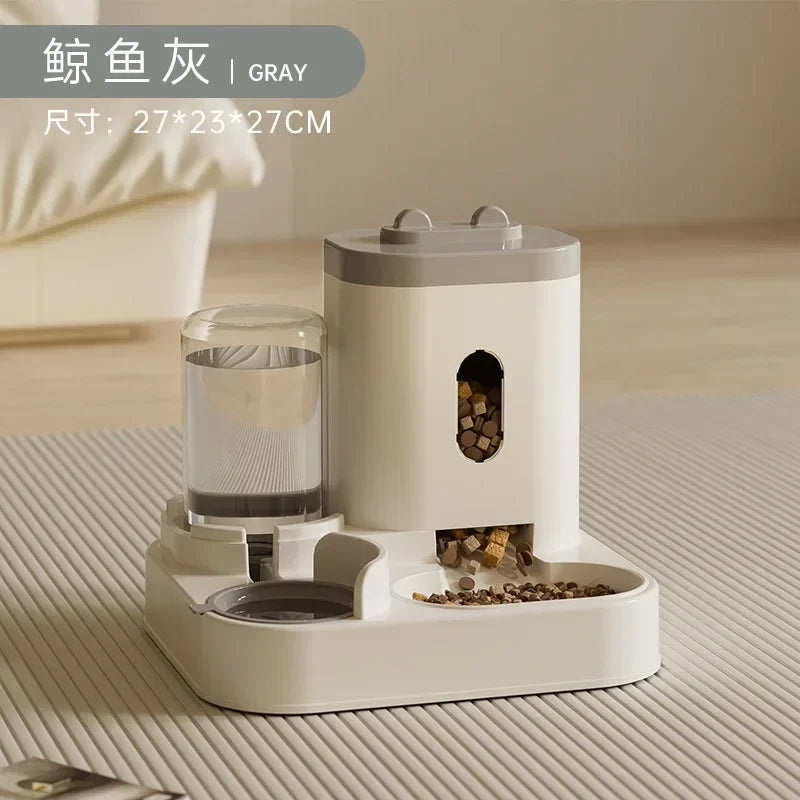 Automatic Gravity Pet Feeder with Water Fountain – Large Capacity Dog & Cat Food Dispenser