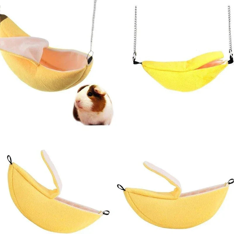 Banana Hammock Pet Bed Fleece Nest for Hamsters, Sugar Gliders, Mice & Small Birds 20 x 6.5 cm (7.9 x 2.6 in)