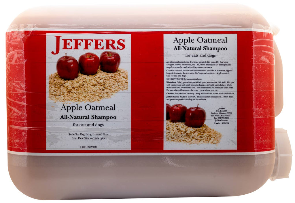 Hypoallergenic Dog and Cat Shampoo – Jeffers Apple Oatmeal Dry Skin Formula - Urban Pawz